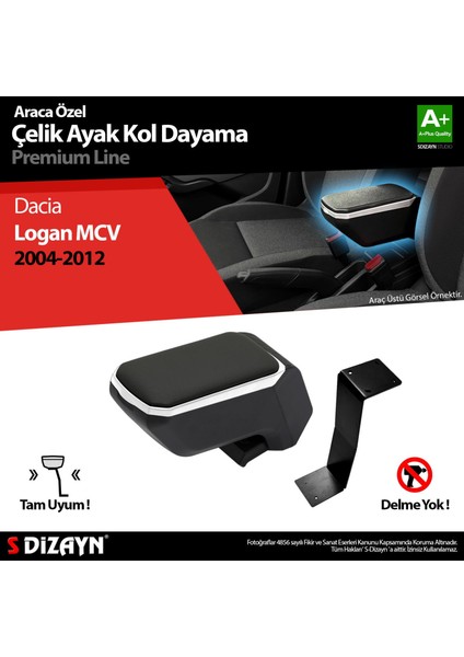 Dacia Logan Mcv Kol Dayama Kolçak Çelik Ayaklı Abs Gri 2004-2012 A+Kalite indirimleri