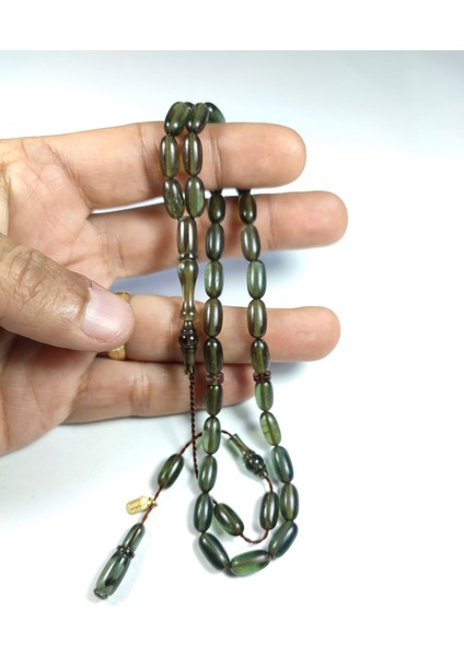 Ayhan Turan Usta Işi Imzalı 0.6 mm Şeffaf Delim Sıkma Kehribar Model No 3246