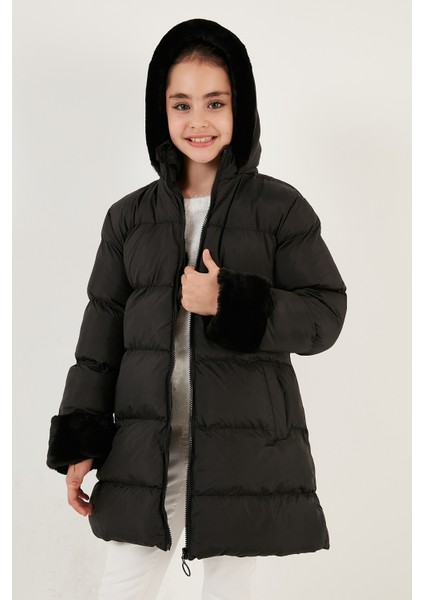 Içi Yumuşak Astarlı Kapüşonlu Şişme Mont Kız Çocuk Mont 5761981