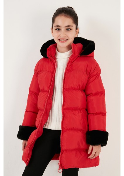 Içi Yumuşak Astarlı Kapüşonlu Şişme Mont Kız Çocuk Mont 5761981