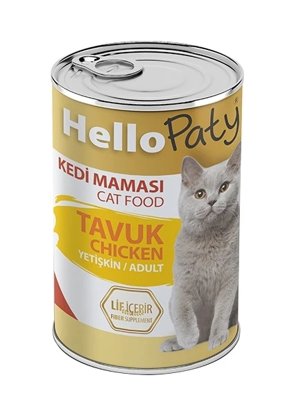 Hello Paty Yetişkin Tavuk Etlı Kedı Konserve Maması 12 Adet x 415 gr