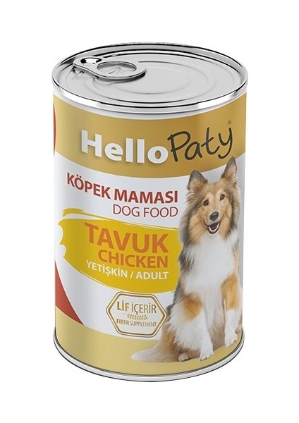 Yetişkin Tavuk Etlı Köpek Konserve Maması 24 Adet x 415 gr