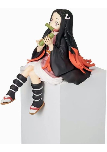 Anime Demon Slayer Nezuko Kamado 14 cm Oturan Karakter Figür Oyuncak Biblo