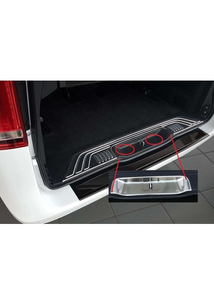Mercedes Vito W447 2014 Sonrası Arka Tampon Eşiği Krom