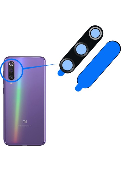 Xiaomi Uyumlu Mi 9 Se Arka Kamera Camı Lens
