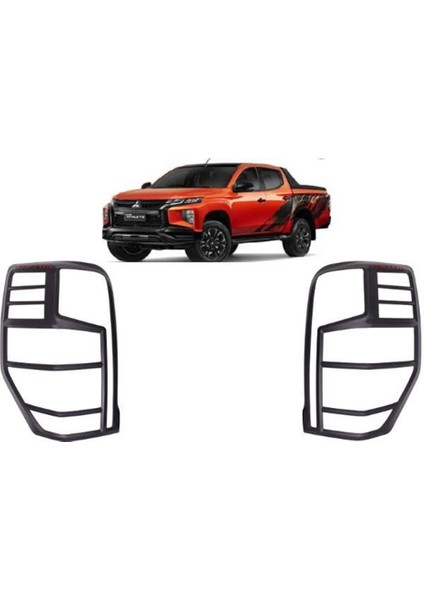 Drs Tuning Mitsubishi L200 2019 Sonrası Arka Stop Kaplama Abs Siyah