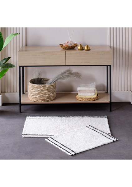 Doquhome Dora Banyo Paspası Krem&antrasit 60X100CM