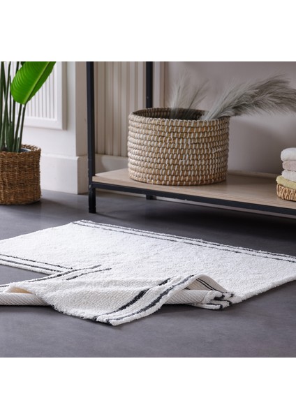 Doquhome Dora Banyo Paspası Krem&antrasit 60X100CM