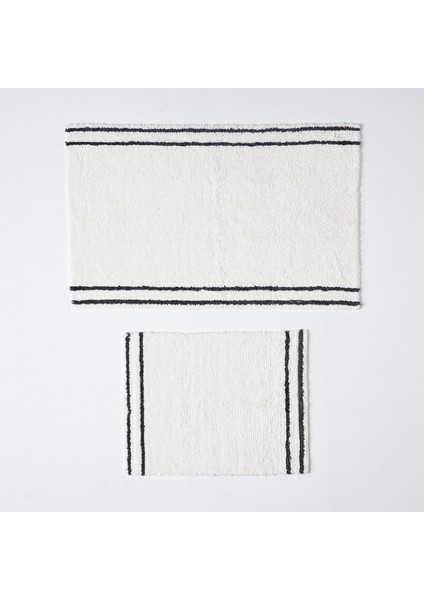 Doquhome Dora Banyo Paspası Krem&antrasit 60X100CM