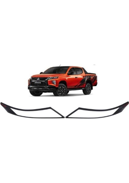 Drs Tuning Mitsubishi L200 2019 Sonrası Ön Far Kaplama Abs Siyah