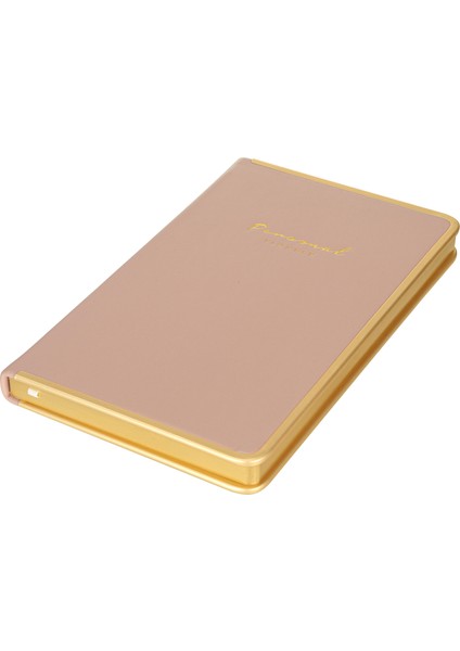 Monaco Vegan Deri Sert Kapak Defter 13 x 21 cm Çizgili Pudra fiyatları