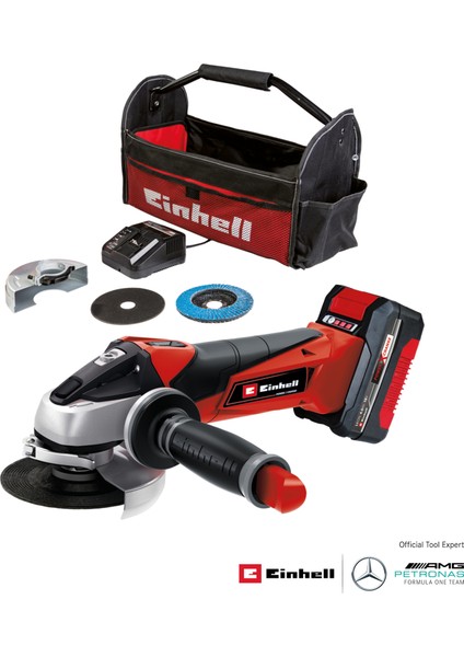 TE-AG 18/115 Li Kit (1x4,0 Ah), Akülü Avuç Taşlama