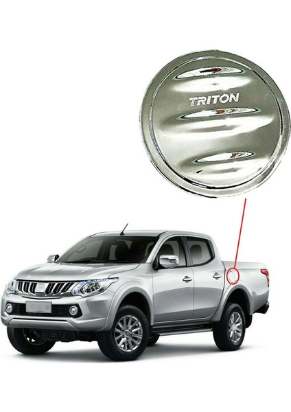 Mitsubishi L200 2015 2018 Depo Kapağı Kaplama Krom