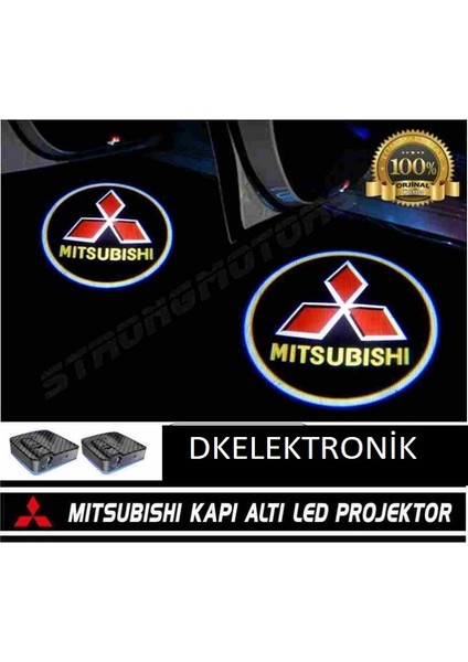 Dk Elektronik Mıtsubıshı Araçlar Için Pilli Yapıştırmalı Kapı Altı Led Logo