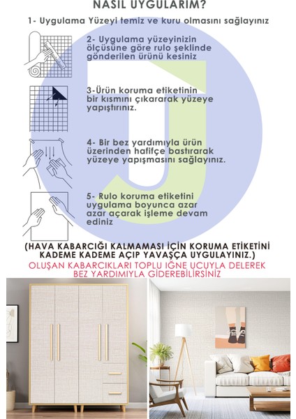 Kendinden Yapışkanlı Keten Görünümlü Mutfak Banyo Tezgah Duvar Dolap Masa Kaplama 60X100CM indirimleri