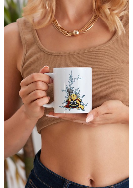 Pikachu Thor Model Baskılı Özel Baskı Tasarım Porselen Kupa Mug Bardak Hediyelik