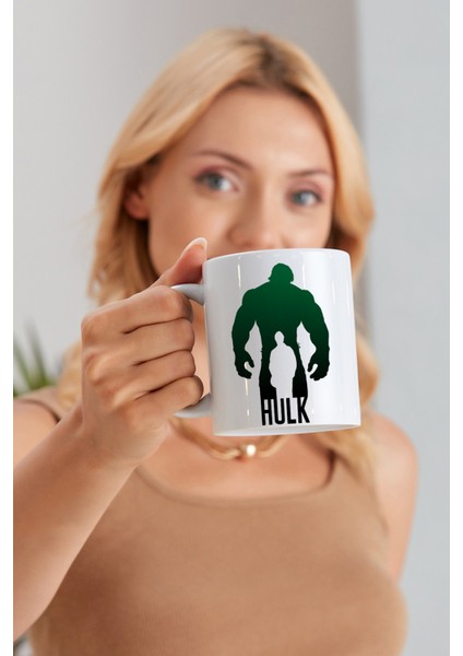 Hulk Model Baskılı Özel Baskı Tasarım Porselen Kupa Mug Bardak Hediyelik