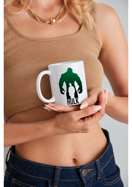 Hulk Model Baskılı Özel Baskı Tasarım Porselen Kupa Mug Bardak Hediyelik
