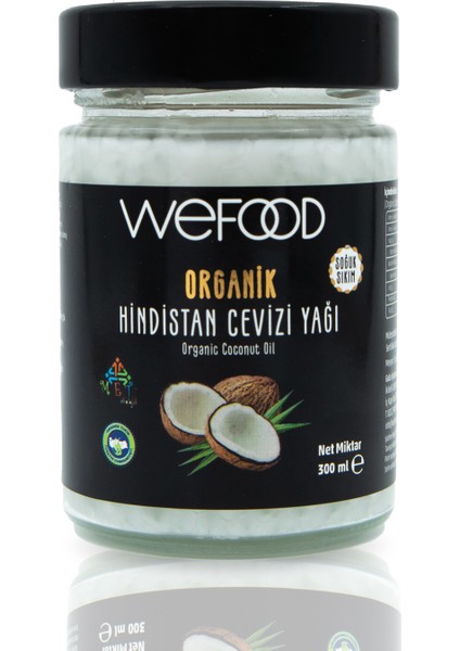 Organik Hindistan Cevizi Yağı 300 ml (Soğuk Sıkım) 8681749104321