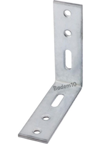 Mobilya Köşe Bağlantı Sabitleme L Demir Deprem Dolap Duvar Birleştirme Gönye 65X65X20 mm (5 Adet)