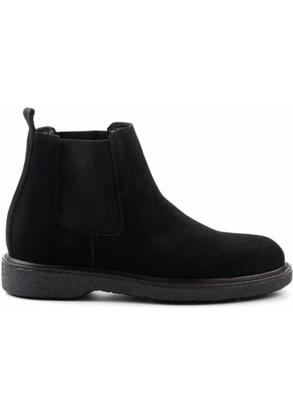 Siyah Süet Leather Erkek Bot & Bootie E02310111102