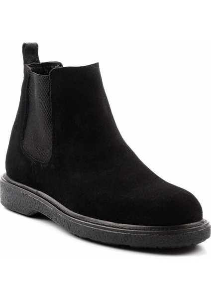 Siyah Süet Leather Erkek Bot & Bootie E02310111102