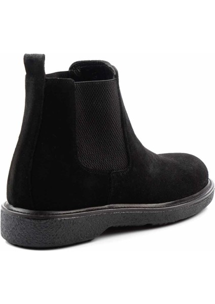 Siyah Süet Leather Erkek Bot & Bootie E02310111102