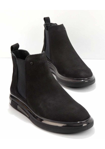 Siyah Nubuk Leather Erkek Bot & Bootie E02401020701