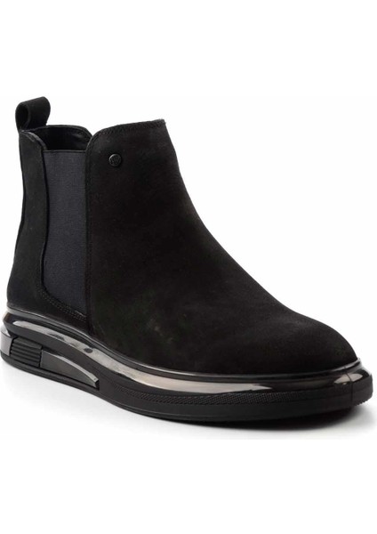 Siyah Nubuk Leather Erkek Bot & Bootie E02401020701
