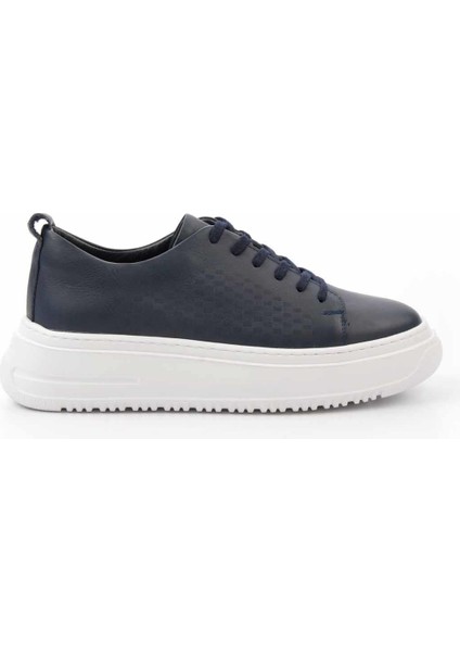 Lacivert Napa Leather Erkek Sneaker E01811303343