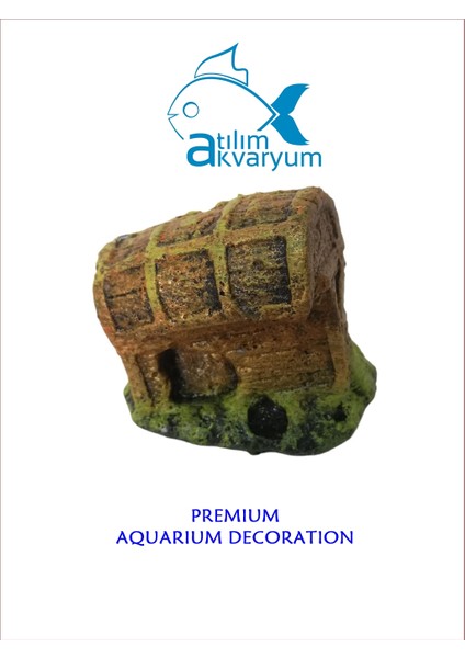 Batmış Hazine Sandığı Akvaryum Dekoru 7X7X6CM