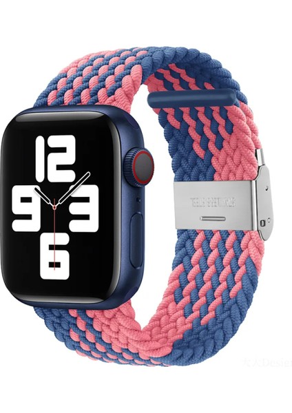 Apple Watch Uyumlu Yeni Ayarlanabilir Örgülü Esnek Kordon 42MM 44MM 45MM 49 mm Pr Pro 2042