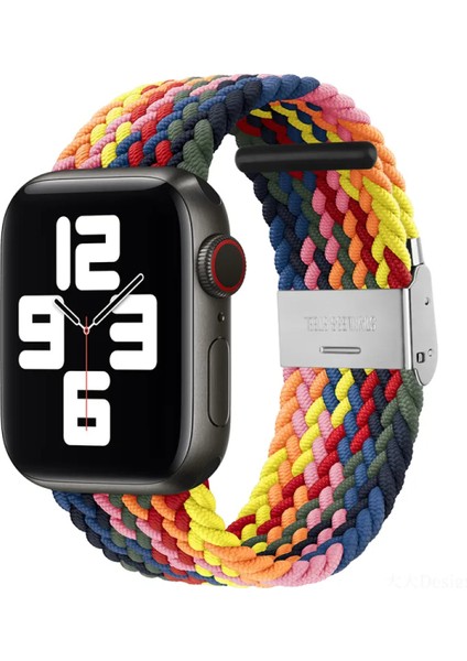 Apple Watch Uyumlu Yeni Ayarlanabilir Örgülü Esnek Kordon 42MM 44MM 45MM 49 mm Pr Pro 2050