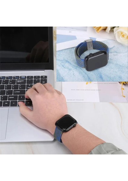 Apple Watch Uyumlu Yeni Ayarlanabilir Örgülü Esnek Kordon 42MM 44MM 45MM 49 mm Pr Pro 2055 fırsatları