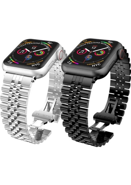 Apple Watch Uyumlu 49-45-44-42MM Rolex Metal Kordon
