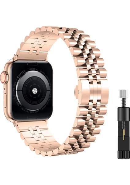Apple Watch Uyumlu 38-40-41MM Rolex Metal Kordon