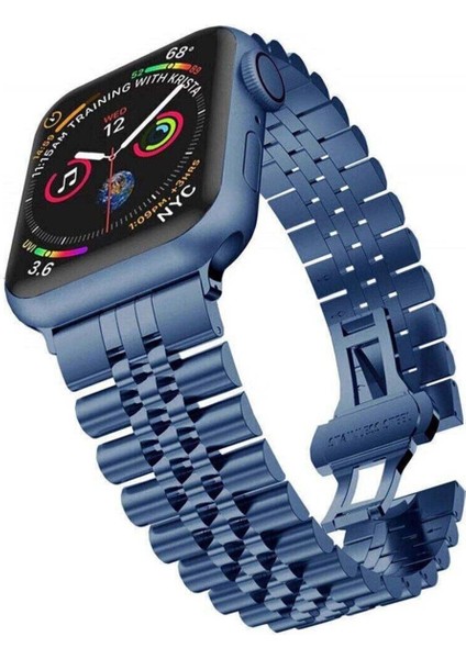 Apple Watch Uyumlu 38-40-41MM Rolex Metal Kordon