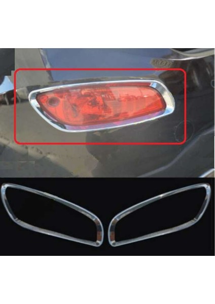 Hyundai Santa Fe 2006 2012 Arka Reflektör Reflektör Çerçevesi Krom