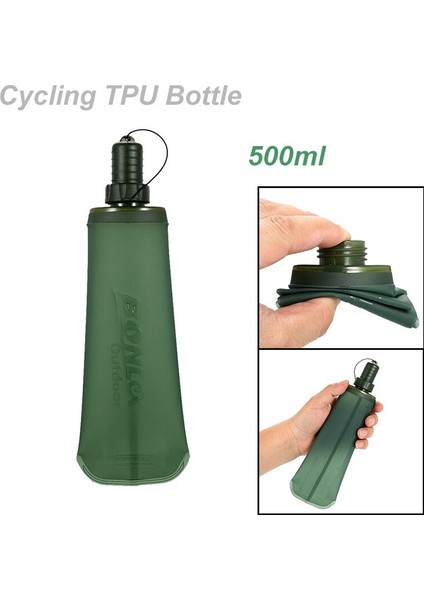 500 ml Tpu Açık Spor Şişe Katlanır Yumuşak Şişe Iç (Yurt Dışından)