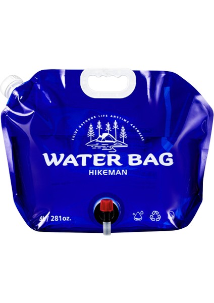 8l Büyük Kapasiteli Su Torbası Taşınabilir Katlanı (Yurt Dışından)