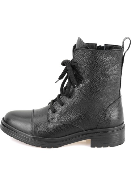Carsl Siyah Kadın Fermuarlı Deri Bot fiyatları