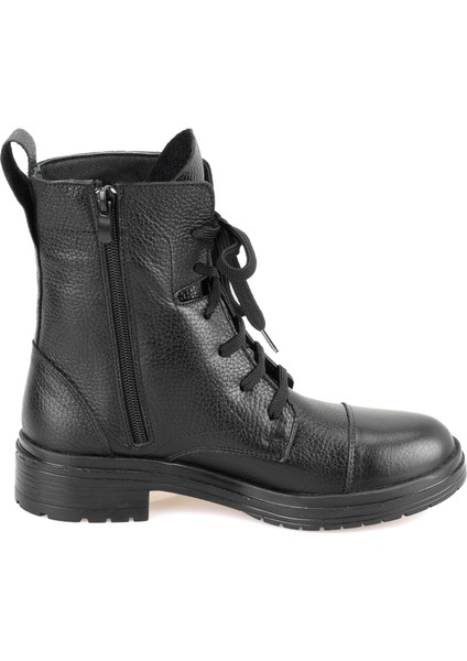 Carsl Siyah Kadın Fermuarlı Deri Bot modelleri