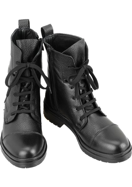 Carsl Siyah Kadın Fermuarlı Deri Bot fırsatları