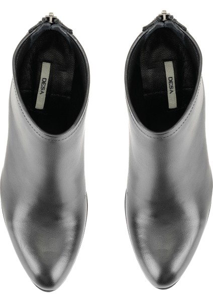 Siena Siyah Kadın Fermuarlı Klasik Deri Bot fırsatları