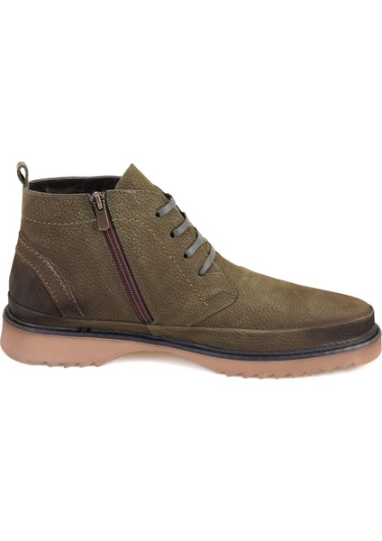 Caitlyn Yeşil Erkek Fermuarlı Nubuk Deri Bot modelleri