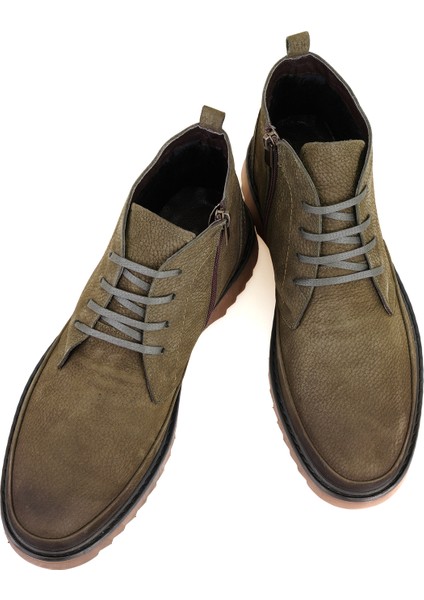Caitlyn Yeşil Erkek Fermuarlı Nubuk Deri Bot fırsatları