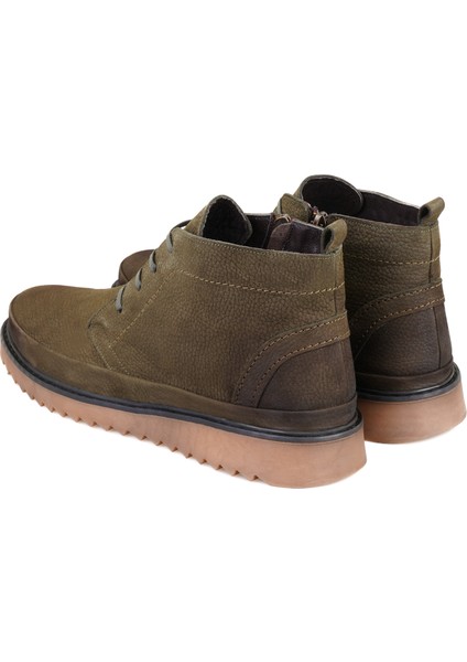Caitlyn Yeşil Erkek Fermuarlı Nubuk Deri Bot indirimleri