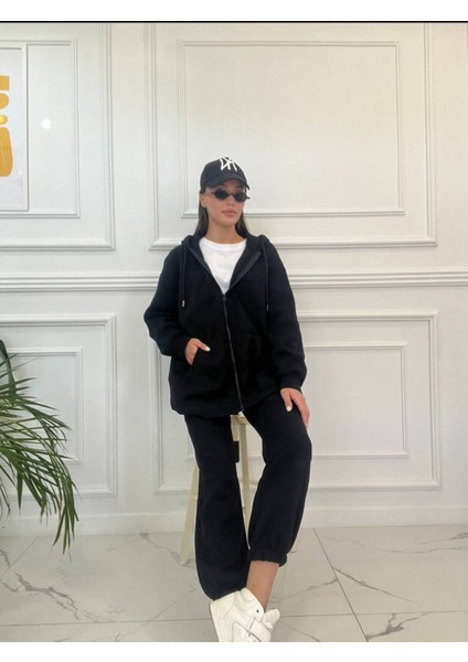 Oversize Şardonlu Eşofman Takım