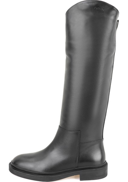 Rebeca Siyah Kadın Deri Binici Çizmesi fiyatları