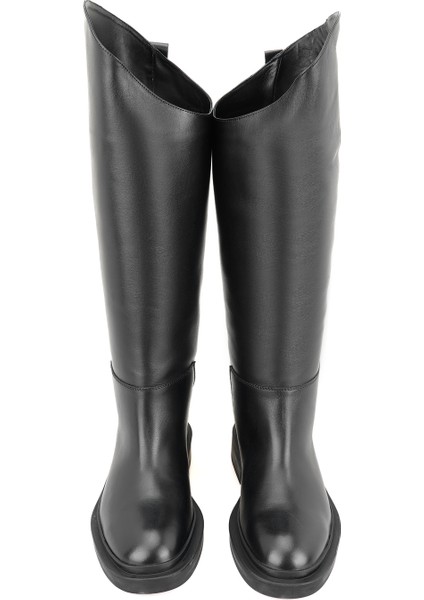 Rebeca Siyah Kadın Deri Binici Çizmesi fırsatları